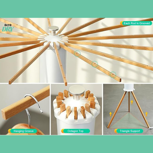 OctoDry - Cylinder Octopus Tripod Drying Rack